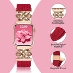 xDfind 中國結尼龍彩虹編織磁扣錶帶，適用於 Apple Watch 42 / 44 / 45 / 46 / 49mm，適用於 Apple Watch 38 / 40 / 41 / S11 42mm