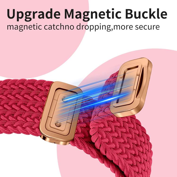 xDfind 中國結尼龍彩虹編織磁扣錶帶，適用於 Apple Watch 42 / 44 / 45 / 46 / 49mm，適用於 Apple Watch 38 / 40 / 41 / S11 42mm