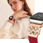 xDfind 中國結尼龍彩虹編織磁扣錶帶，適用於 Apple Watch 42 / 44 / 45 / 46 / 49mm，適用於 Apple Watch 38 / 40 / 41 / S11 42mm