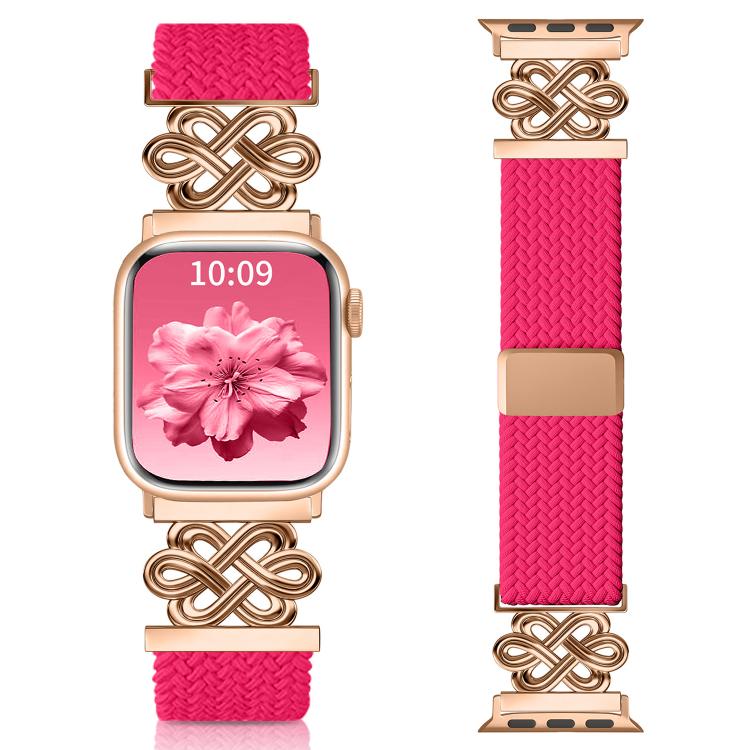xDfind 中國結尼龍彩虹編織磁扣錶帶，適用於 Apple Watch 42 / 44 / 45 / 46 / 49mm，適用於 Apple Watch 38 / 40 / 41 / S11 42mm