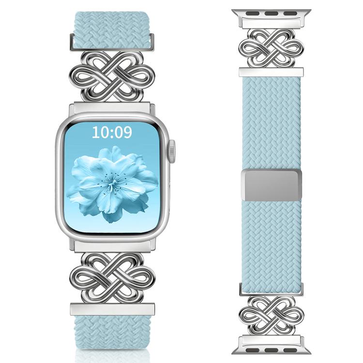 xDfind 中國結尼龍彩虹編織磁扣錶帶，適用於 Apple Watch 42 / 44 / 45 / 46 / 49mm，適用於 Apple Watch 38 / 40 / 41 / S11 42mm