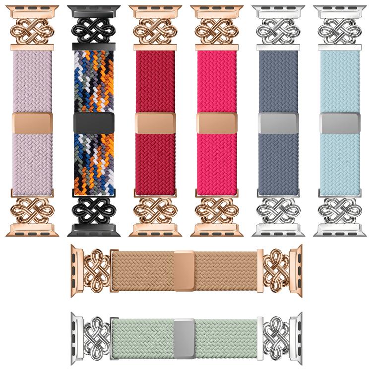 xDfind 中國結尼龍彩虹編織磁扣錶帶，適用於 Apple Watch 42 / 44 / 45 / 46 / 49mm，適用於 Apple Watch 38 / 40 / 41 / S11 42mm