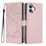 樹貓壓紋翻蓋素皮手機殼，適用於 iPhone 17e / 16e、iPhone 17 Pro Max、iPhone 17 Pro、iPhone 17、iPhone Air、iPhone 16 Pro Max