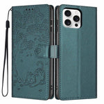 樹貓壓紋翻蓋素皮手機殼，適用於 iPhone 16 Pro、iPhone 16 Plus、iPhone 16、iPhone 15 Pro Max、iPhone 15 Pro、iPhone 15 Plus
