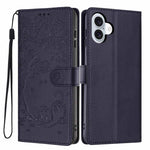 樹貓壓紋翻蓋素皮手機殼，適用於 iPhone 16 Pro、iPhone 16 Plus、iPhone 16、iPhone 15 Pro Max、iPhone 15 Pro、iPhone 15 Plus