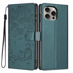 樹貓壓紋翻蓋素皮手機殼，適用於 iPhone 16 Pro、iPhone 16 Plus、iPhone 16、iPhone 15 Pro Max、iPhone 15 Pro、iPhone 15 Plus