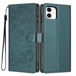 樹貓浮雕翻蓋素皮手機殼，適用於 iPhone 11 Pro