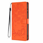 樹貓浮雕翻蓋素皮手機殼，適用於 iPhone 11 Pro