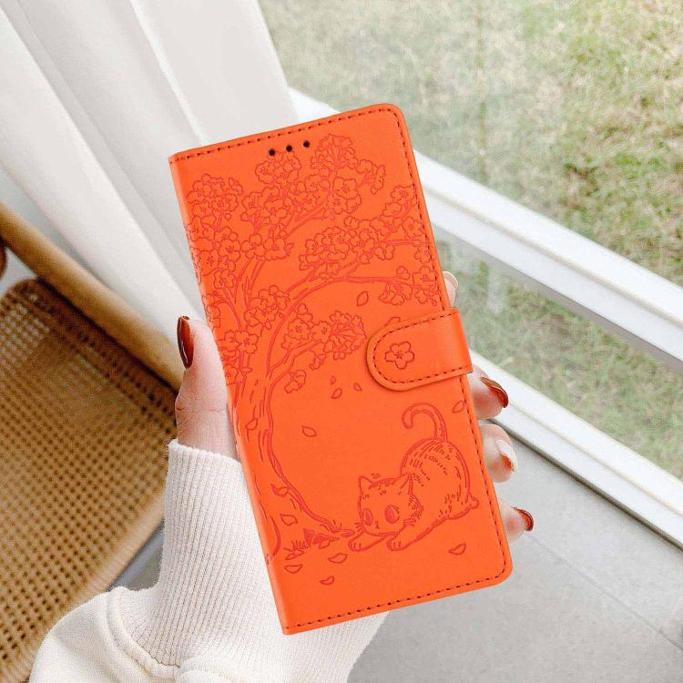 樹貓壓紋翻蓋素皮手機殼，適用於 iPhone 17e / 16e、iPhone 17 Pro Max、iPhone 17 Pro、iPhone 17、iPhone Air、iPhone 16 Pro Max