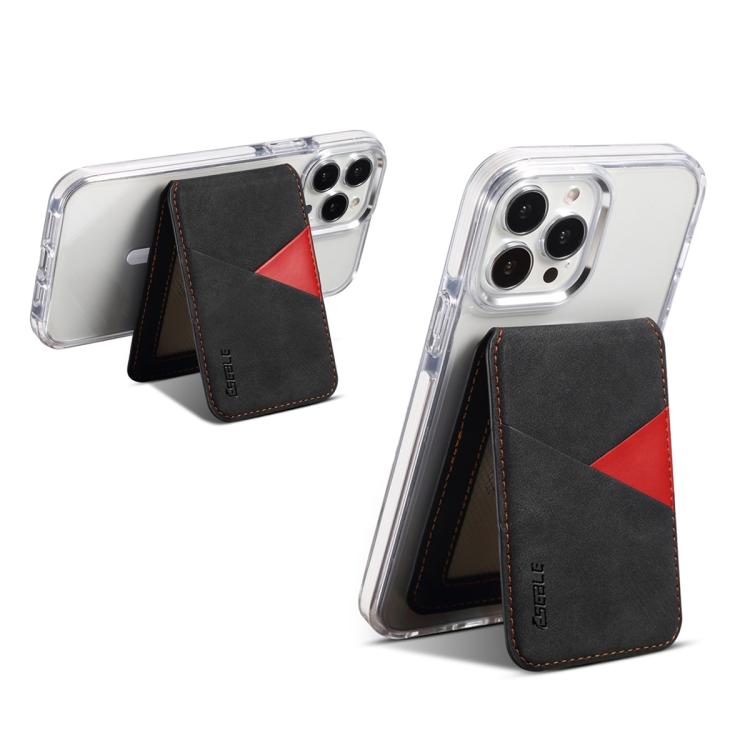 ESEBLE S1 Retro Vegan Leather Texture Magnetic RFID Mobile Phone Card Slots Holder