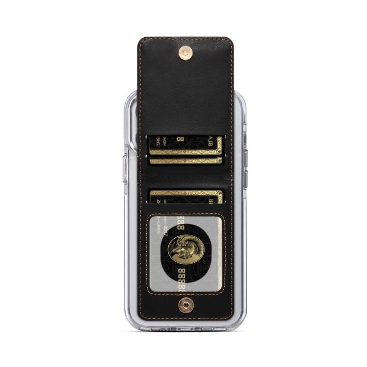 ESEBLE 黏貼式菱形紋理摺疊 RFID 手機卡槽收納套