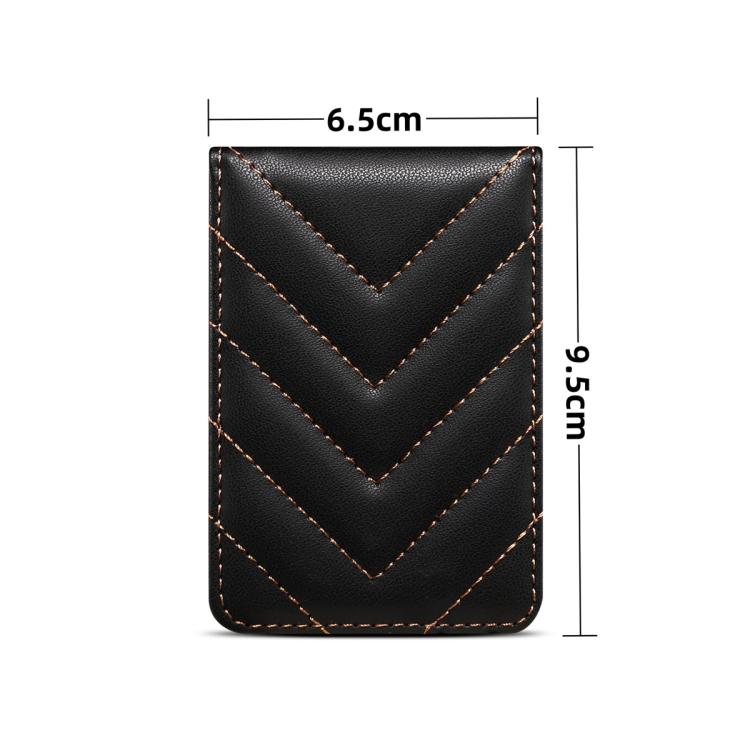 ESEBLE 黏貼式菱形紋理摺疊 RFID 手機卡槽收納套