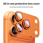 XDcase 5pcs Armor Full-Coverage Frosted Metal Camera Lens Ring Film, For iPhone 17 Pro Max, For iPhone 17 Pro