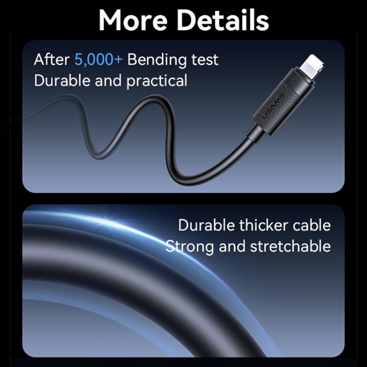 USAMS SJ781 U94 USB-C / Type-C 轉 8 Pin PD30W 快充數據線，1米