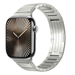 單珠折疊扣金屬鈦合金錶帶，適用於 Apple Watch 46mm / 49mm / 45mm / 44mm，適用於 Apple Watch 42mm / 41mm / 40mm / 38mm