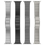 單珠折疊扣金屬鈦合金錶帶，適用於 Apple Watch 46mm / 49mm / 45mm / 44mm，適用於 Apple Watch 42mm / 41mm / 40mm / 38mm