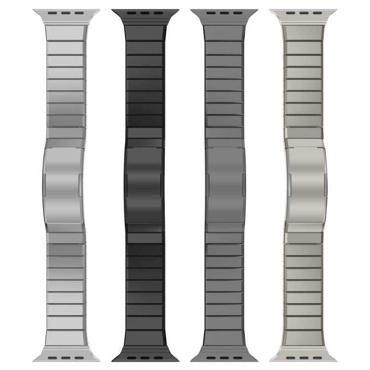 單珠折疊扣金屬鈦合金錶帶，適用於 Apple Watch 46mm / 49mm / 45mm / 44mm，適用於 Apple Watch 42mm / 41mm / 40mm / 38mm