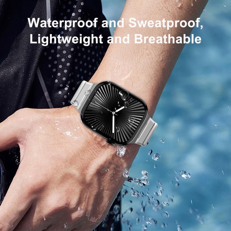 單珠折疊扣金屬鈦合金錶帶，適用於 Apple Watch 46mm / 49mm / 45mm / 44mm，適用於 Apple Watch 42mm / 41mm / 40mm / 38mm