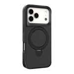 碳纖維紋理 360 MagSafe 支架手機殼，適用於 iPhone 17 Pro Max