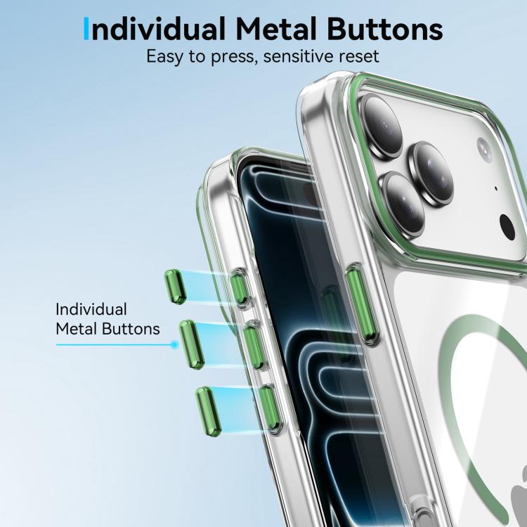 Kemeng 透明 PC 磁吸手機殼，適用於 iPhone 17 Pro Max、iPhone 17 Pro