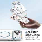 Kemeng 透明 PC 磁吸手機殼，適用於 iPhone 17 Pro Max、iPhone 17 Pro