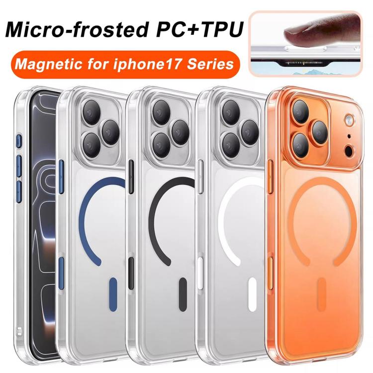 磨砂 PC 混合 TPU 磁吸手機殼，帶 AI 感應鍵，適用於 iPhone 17 Pro Max、iPhone 17 Pro、iPhone 17、iPhone Air、iPhone 16 Pro Max、iPhone 16 Pro、iPhone 16