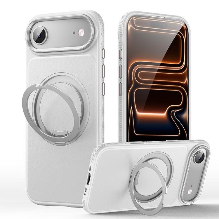 皮革紋理 360 度旋轉磁吸支架手機殼，適用於 iPhone 17 Pro Max、iPhone 17 Pro、iPhone 17、iPhone Air、iPhone 16 Pro Max、iPhone 16 Pro、iPhone 16 Plus、iPhone 16