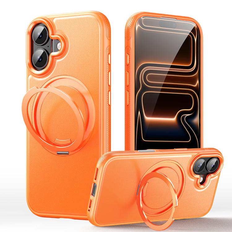 皮革紋理 360 度旋轉磁吸支架手機殼，適用於 iPhone 17 Pro Max、iPhone 17 Pro、iPhone 17、iPhone Air、iPhone 16 Pro Max、iPhone 16 Pro、iPhone 16 Plus、iPhone 16