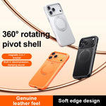 皮革紋理 360 度旋轉磁吸支架手機殼，適用於 iPhone 17 Pro Max、iPhone 17 Pro、iPhone 17、iPhone Air、iPhone 16 Pro Max、iPhone 16 Pro、iPhone 16 Plus、iPhone 16