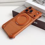 Weasel 原色金屬無框 360 度旋轉支架磁吸手機殼，適用於 iPhone 17 Pro Max、iPhone 17 Pro