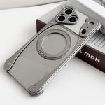 Weasel 原色金屬無框 360 度旋轉支架磁吸手機殼，適用於 iPhone 17 Pro Max、iPhone 17 Pro