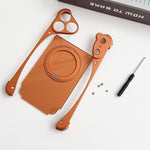 Weasel 原色金屬無框 360 度旋轉支架磁吸手機殼，適用於 iPhone 17 Pro Max、iPhone 17 Pro