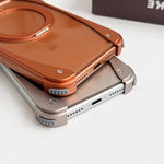 Weasel 原色金屬無框 360 度旋轉支架磁吸手機殼，適用於 iPhone 17 Pro Max、iPhone 17 Pro