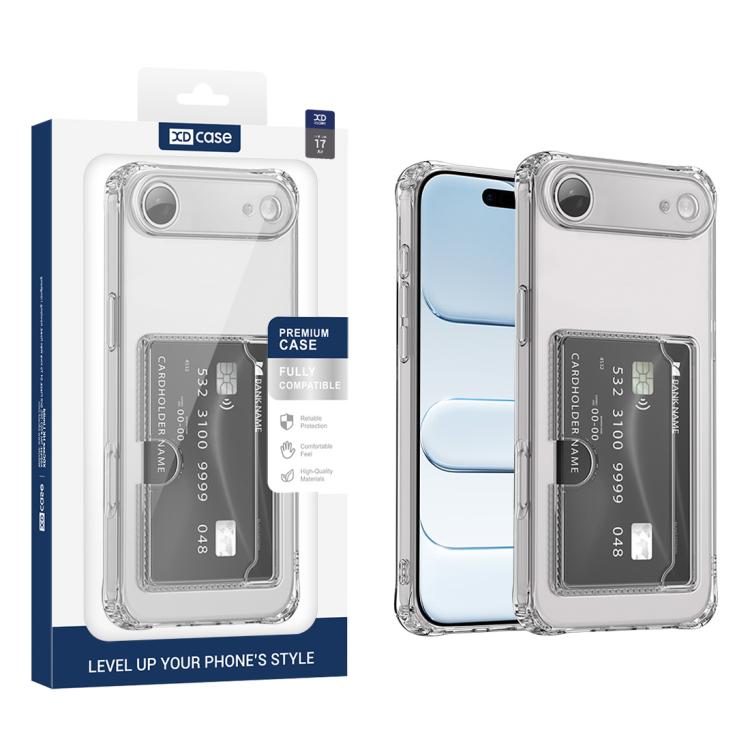 XDcase 透明 TPU 卡槽精準孔位手機殼，適用於 iPhone 17 Pro Max、iPhone 17 Pro、iPhone 17、iPhone Air