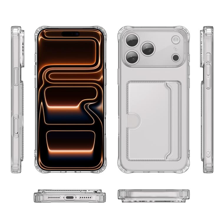 XDcase 透明 TPU 卡槽精準孔位手機殼，適用於 iPhone 17 Pro Max、iPhone 17 Pro、iPhone 17、iPhone Air