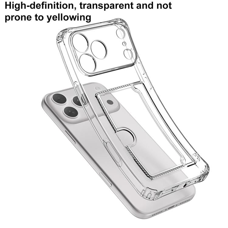 XDcase 透明 TPU 卡槽精準孔位手機殼，適用於 iPhone 17 Pro Max、iPhone 17 Pro、iPhone 17、iPhone Air