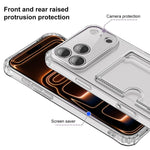 XDcase 透明 TPU 卡槽精準孔位手機殼，適用於 iPhone 17 Pro Max、iPhone 17 Pro、iPhone 17、iPhone Air
