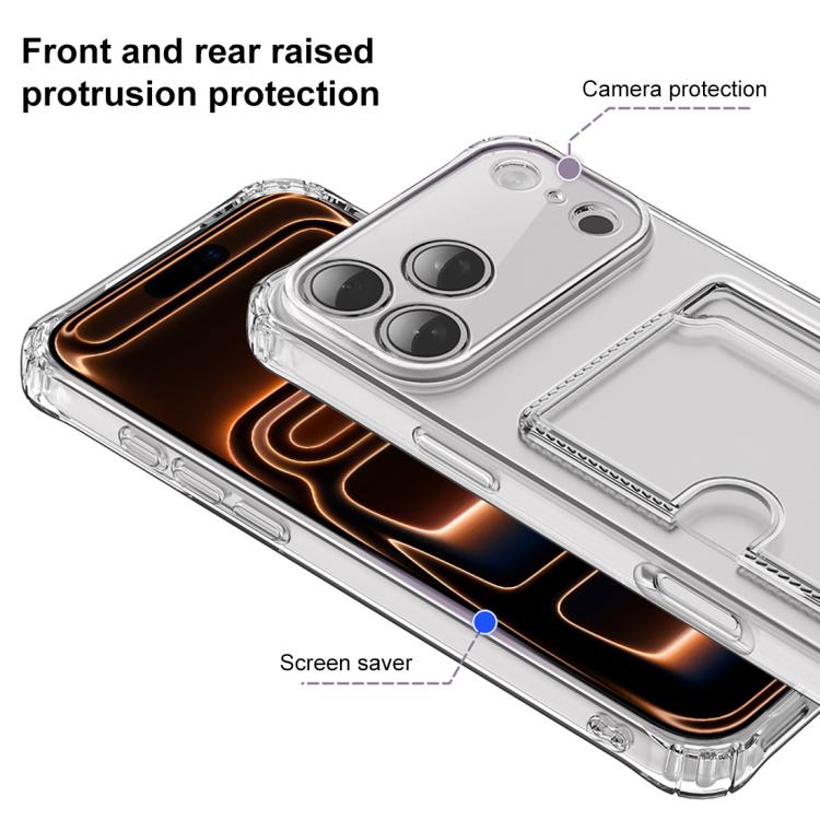 XDcase 透明 TPU 卡槽精準孔位手機殼，適用於 iPhone 17 Pro Max、iPhone 17 Pro、iPhone 17、iPhone Air