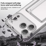 XDcase 透明 TPU 卡槽精準孔位手機殼，適用於 iPhone 17 Pro Max、iPhone 17 Pro、iPhone 17、iPhone Air
