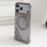 Dolphin 原色金屬無框 360 度旋轉支架磁吸手機殼，適用於 iPhone 17 Pro Max、iPhone 17 Pro