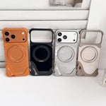 Dolphin 原色金屬無框 360 度旋轉支架磁吸手機殼，適用於 iPhone 17 Pro Max、iPhone 17 Pro