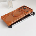 Dolphin 原色金屬無框 360 度旋轉支架磁吸手機殼，適用於 iPhone 17 Pro Max、iPhone 17 Pro