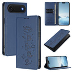 可愛貓咪壓紋磁吸 RFID 純素皮革手機殼，適用於 iPhone Air，適用於 iPhone 16 Pro Max，適用於 iPhone 16 Pro，適用於 iPhone 16 Plus