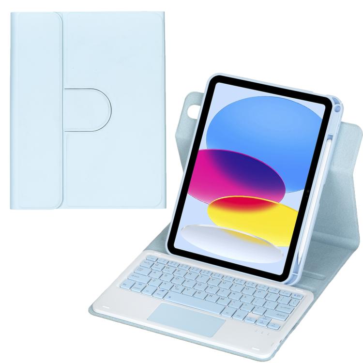 360 度旋轉藍牙鍵盤皮革平板保護套附觸控板，適用於 iPad Pro 11 2025 / 2024，適用於 iPad 2025 / 2022，適用於 iPad Air 11 2025 / iPad Pro 11 2022，適用於 iPad 10.2 2021 / 2019 / iPad Air 3