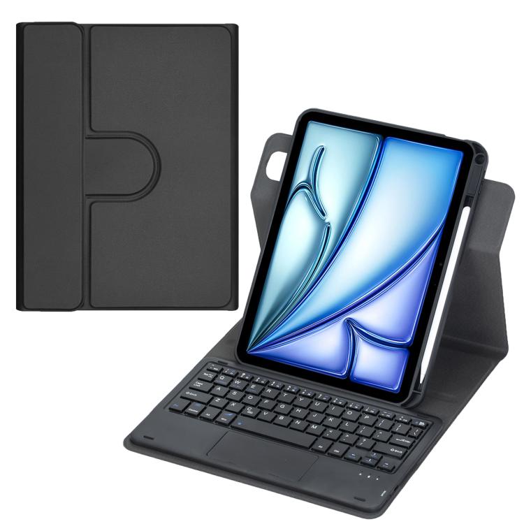 360 度旋轉藍牙鍵盤皮革平板保護套附觸控板，適用於 iPad Pro 11 2025 / 2024，適用於 iPad 2025 / 2022，適用於 iPad Air 11 2025 / iPad Pro 11 2022，適用於 iPad 10.2 2021 / 2019 / iPad Air 3
