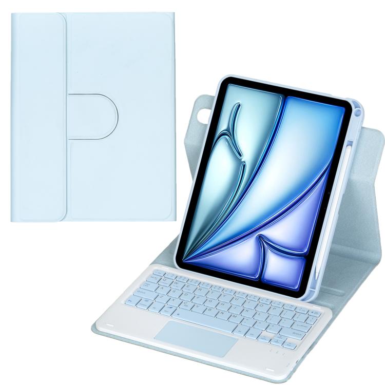 360 度旋轉藍牙鍵盤皮革平板保護套附觸控板，適用於 iPad Pro 11 2025 / 2024，適用於 iPad 2025 / 2022，適用於 iPad Air 11 2025 / iPad Pro 11 2022，適用於 iPad 10.2 2021 / 2019 / iPad Air 3