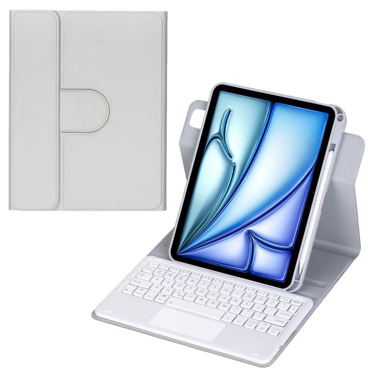 360 度旋轉藍牙鍵盤皮革平板保護套附觸控板，適用於 iPad Pro 11 2025 / 2024，適用於 iPad 2025 / 2022，適用於 iPad Air 11 2025 / iPad Pro 11 2022，適用於 iPad 10.2 2021 / 2019 / iPad Air 3
