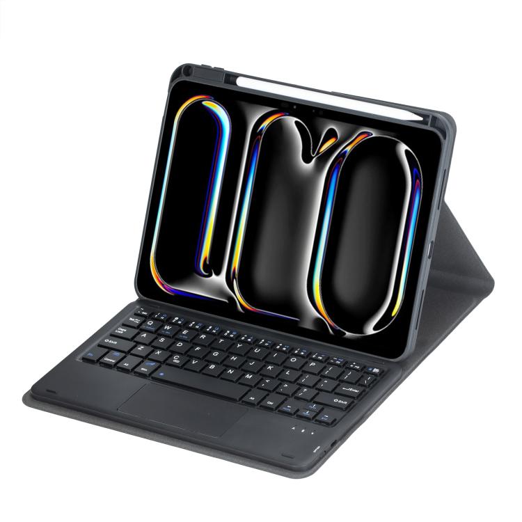 360 度旋轉藍牙鍵盤皮革平板保護套附觸控板，適用於 iPad Pro 11 2025 / 2024，適用於 iPad 2025 / 2022，適用於 iPad Air 11 2025 / iPad Pro 11 2022，適用於 iPad 10.2 2021 / 2019 / iPad Air 3