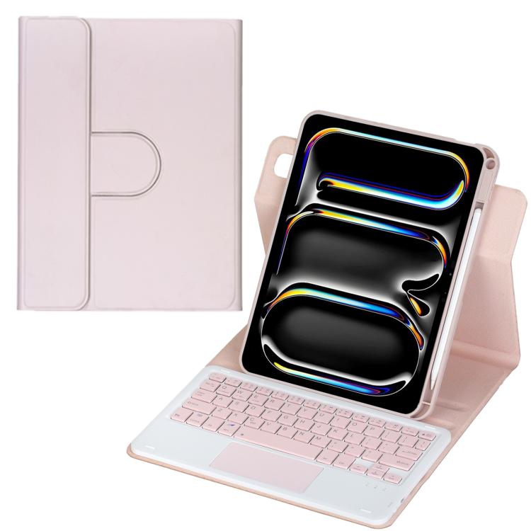 360 度旋轉藍牙鍵盤皮革平板保護套附觸控板，適用於 iPad Pro 11 2025 / 2024，適用於 iPad 2025 / 2022，適用於 iPad Air 11 2025 / iPad Pro 11 2022，適用於 iPad 10.2 2021 / 2019 / iPad Air 3