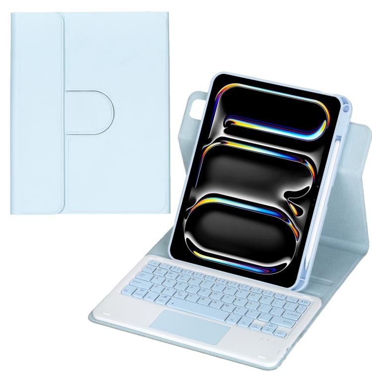 360 度旋轉藍牙鍵盤皮革平板保護套附觸控板，適用於 iPad Pro 11 2025 / 2024，適用於 iPad 2025 / 2022，適用於 iPad Air 11 2025 / iPad Pro 11 2022，適用於 iPad 10.2 2021 / 2019 / iPad Air 3